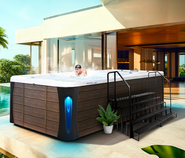 Calspas hot tub being used in a family setting - Centennial